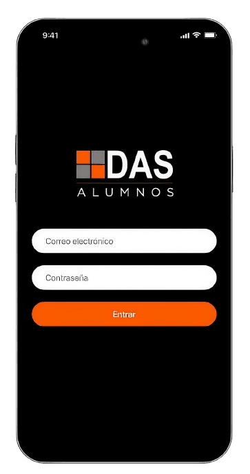 Pantalla de acceso de la app DAS Alumnos